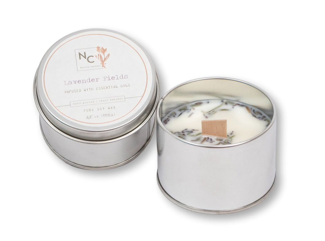 Lavender Fields Scented Tin Candle | 3.5oz (100g)